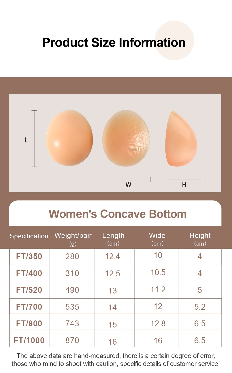 Breast form styling example