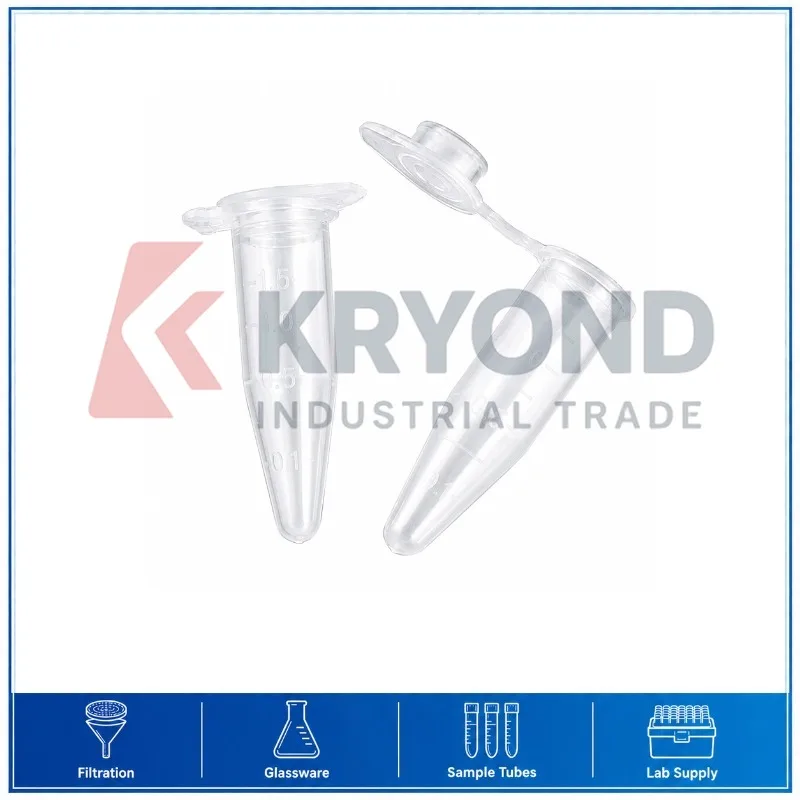 Plastic Cryovial Screw Cap Gasket Standable 1.5mL 500pcs Diameter 10mm Height 41mm Laboratory Sample Container Research Series