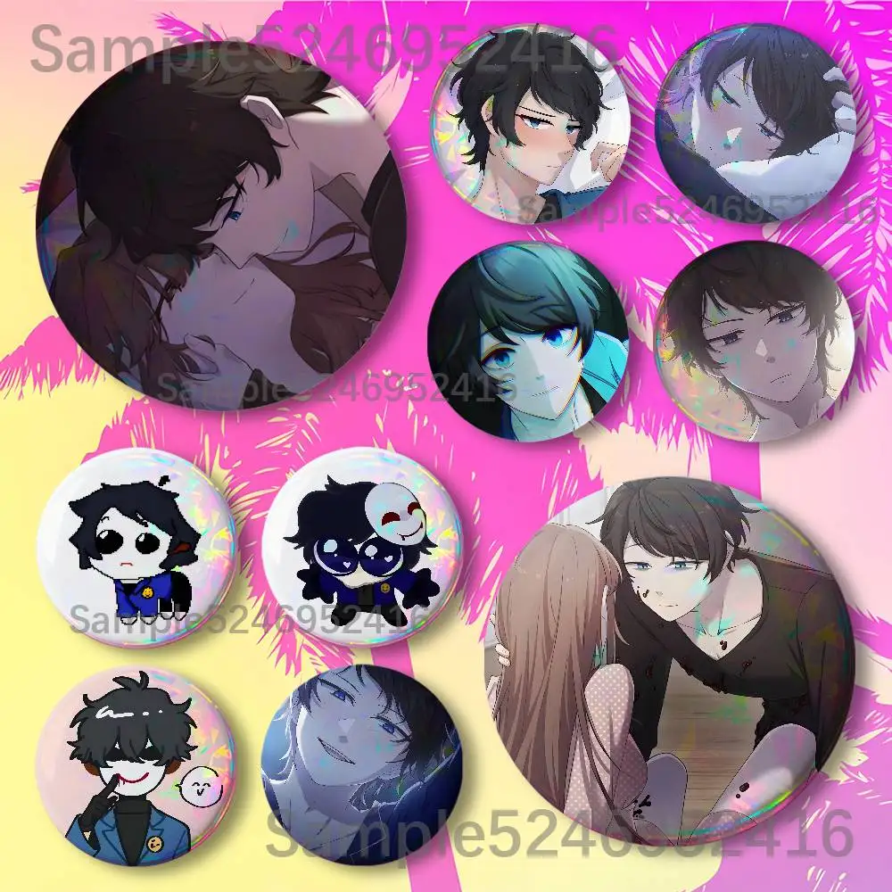 BP B-Bloody Painter Dating New Badge Round Brooch Tinplate Figure Icon DIY Clothing Accessories Collectible Gifts Badges