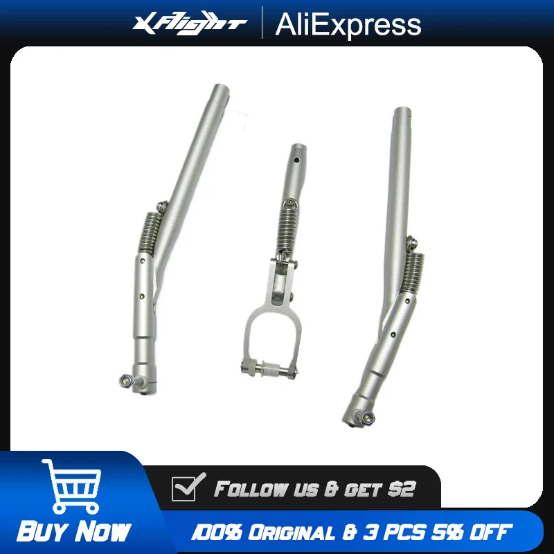 

Metal Shock Absorbing Landing Gear for RC Airplane/Drone, 123mm CNC Aluminum Alloy Damping Strut, 3-5KG Load Capacity