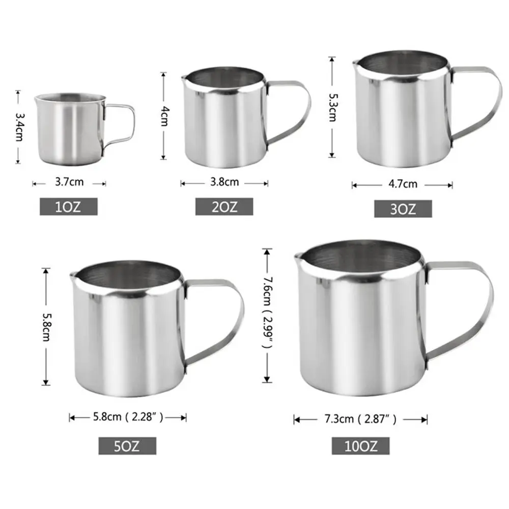 1PC Durable Stainless Steel Milk Frothing Jug Coffee Cream Pitcher Cup Latte Art Spout Coffee Accessories