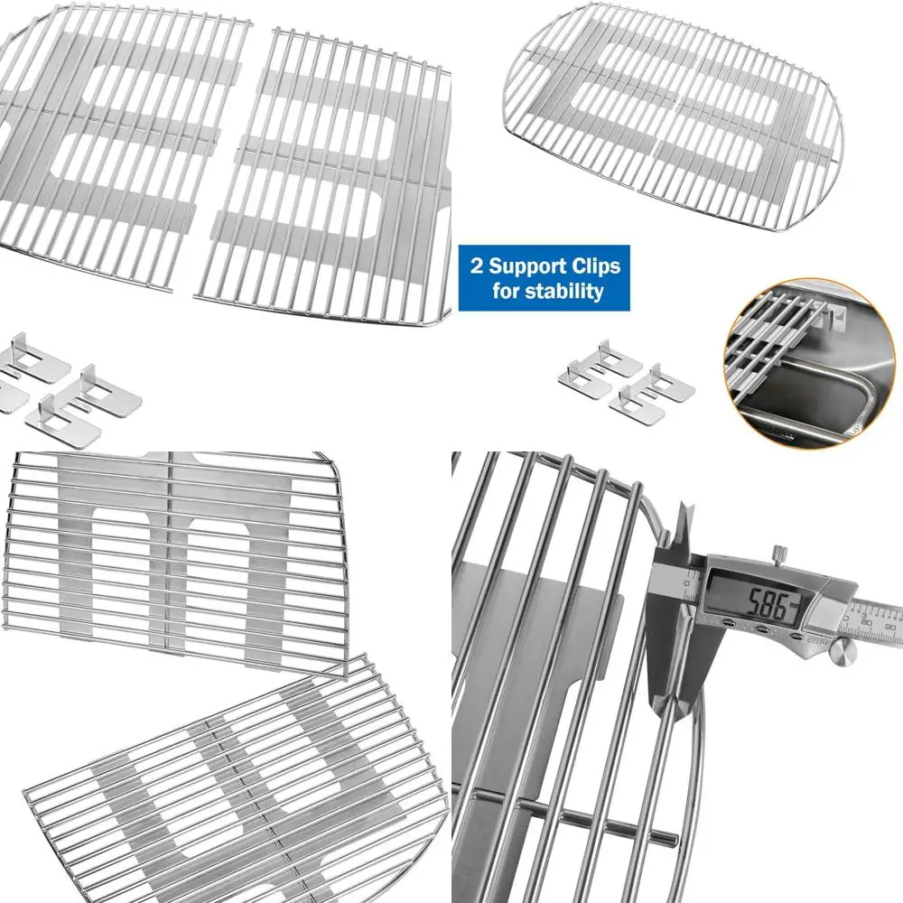 

Upgraded Stainless Steel Grill Grates for Weber Q Series 300, 320, 3000, 3100, 3200 Gas Grills, Compatible with Weber 7646 Grill