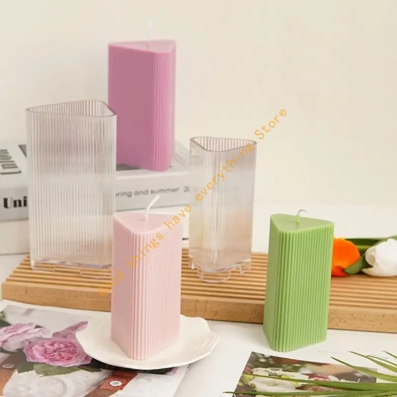 

DIY Plastic Mold Triangular Fine Tooth Stripe Geometric Mould Tool for Soy Wax Scented Wedding Dinner Candles 55KF
