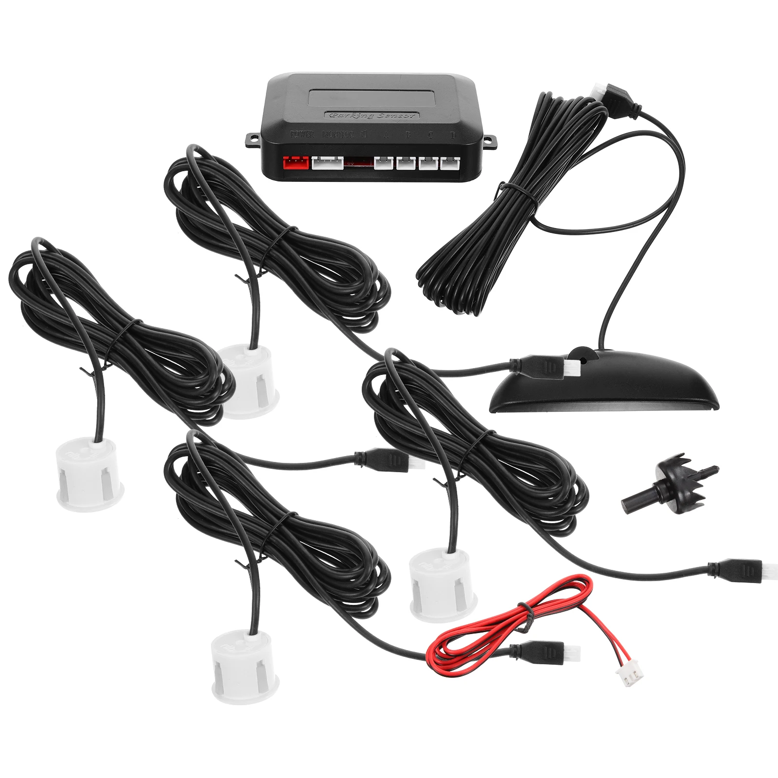 

Reversing Radar 4 Probes LED Voice Beeper LCD Screen Car Parking Assist System Device Backup