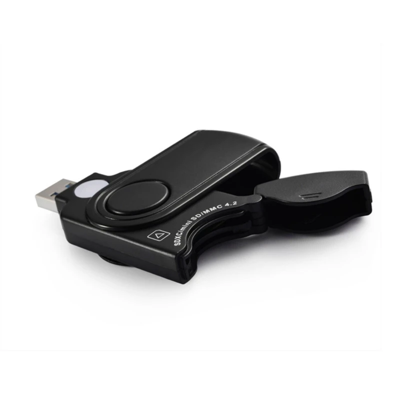 

Быстрая скорость USB3.0 SDTF MicroSDS Reader для быстрого передачи данных для нескольких устройств Black