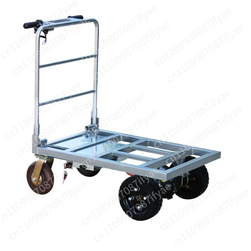 Electric trolley pulling tiles, cement, sandstone, flat truck, load king pulling goods