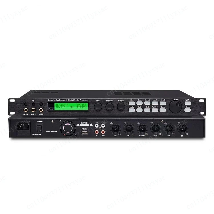 X5 Pre-effect Device KTV Outdoor Pre-audio Processor Three-level Anti-howling Reverb