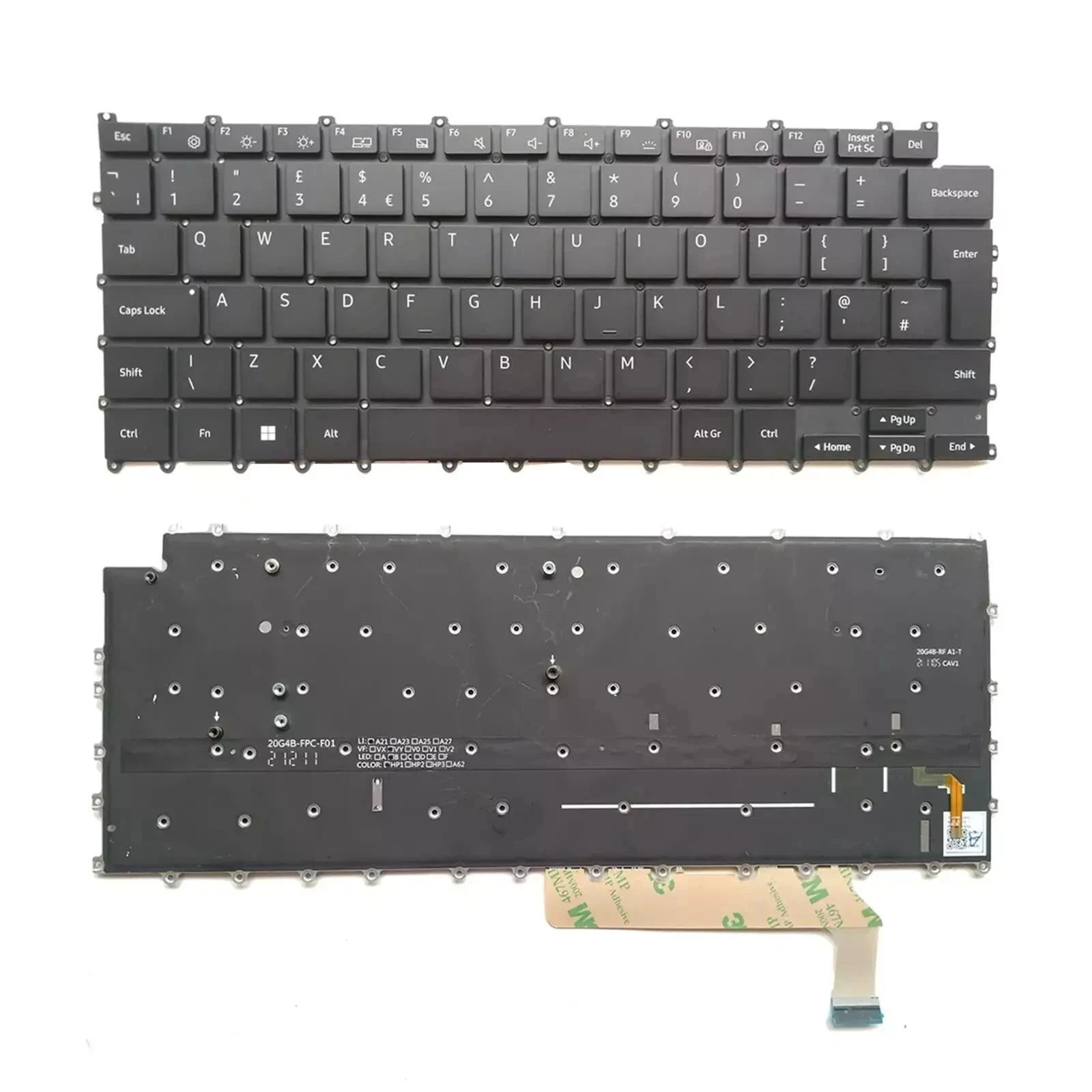 

Клавиатура для SAMSUNG Galaxy Book2 360 NP730QED 930QDB 930QED Balck UK раскладка Big Enter