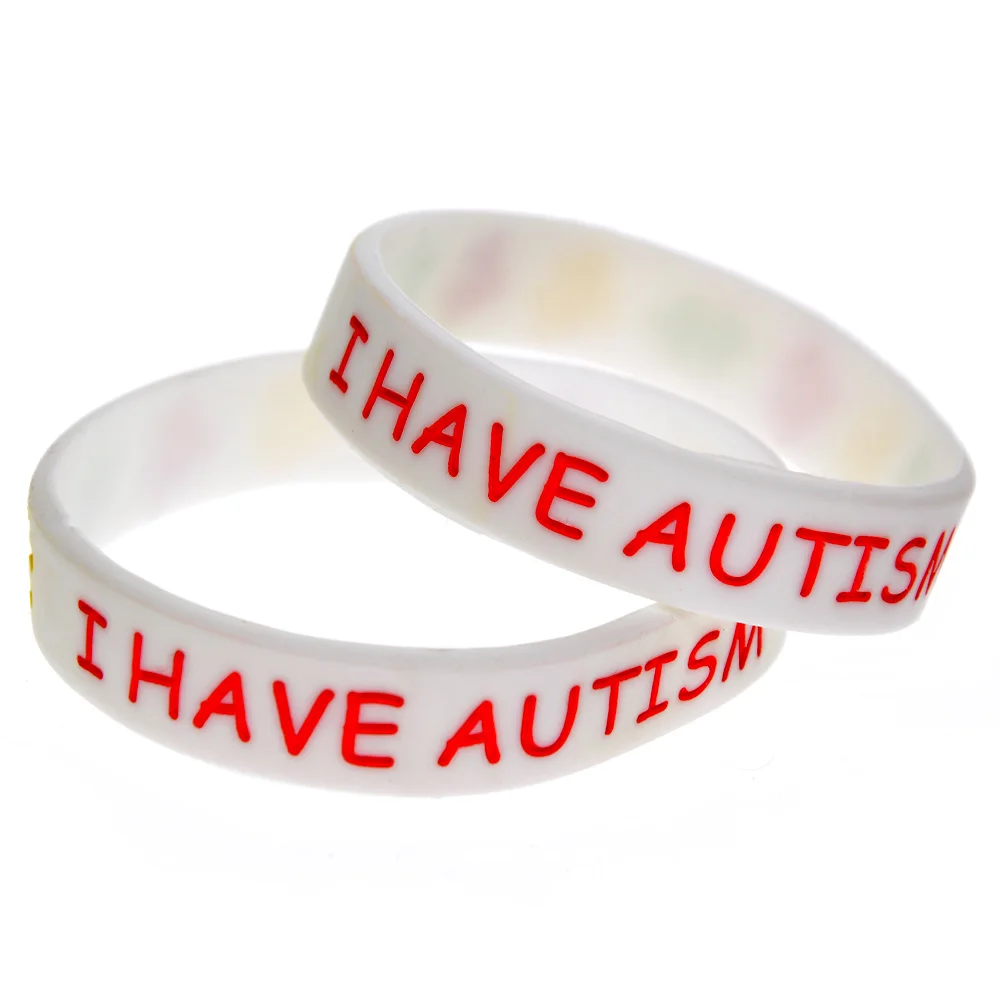 1 Stück/4 Stück, Armband aus Silikon für Menschen mit Autismus, medizinisches Gummiarmband, kleine Größe, unisex. – Detail 3