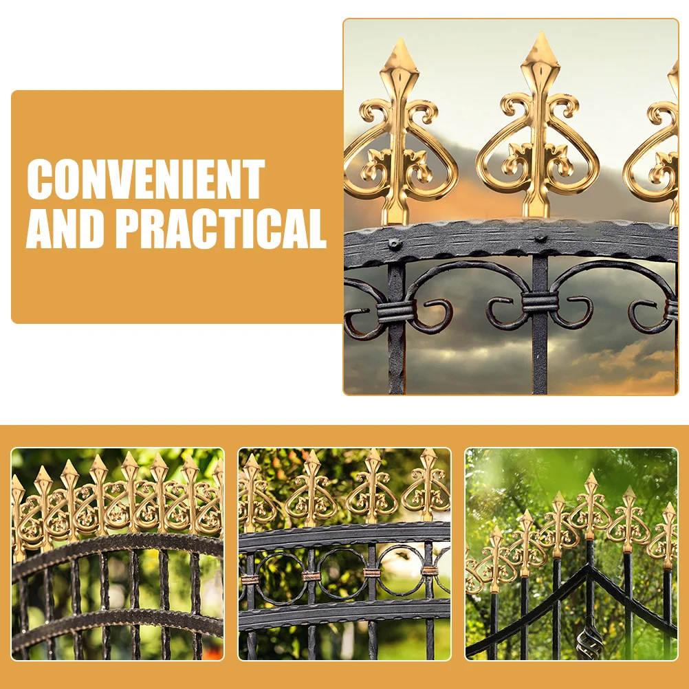 

4Pcs Aluminum Alloy Fence Post Caps Anti-Climbing Decorative Finials Modern Outdoor Villa Safety Protection Fence