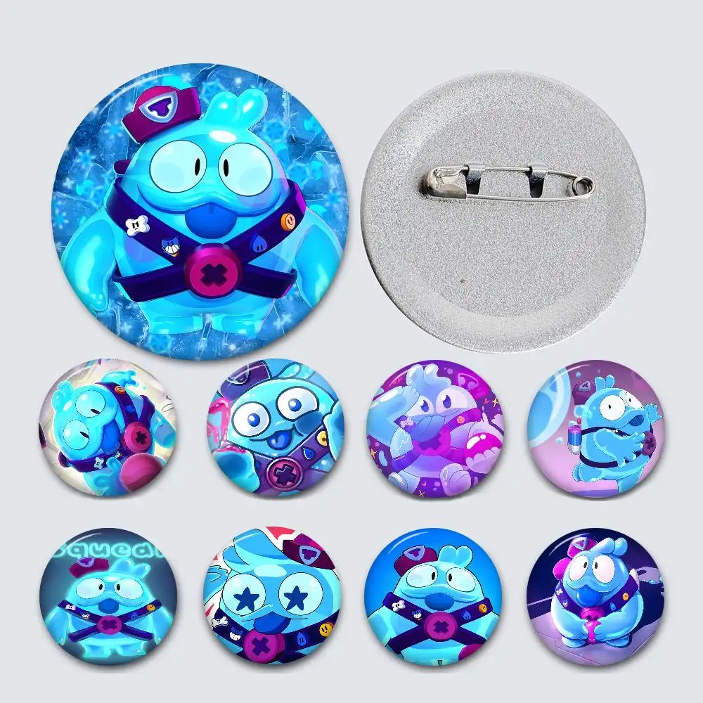 Game Brawl S-stars Squeak 32/44/58MM Customizable Button Pins Cute Funny Creative Badge Jewelry Decor Gifts for Friends