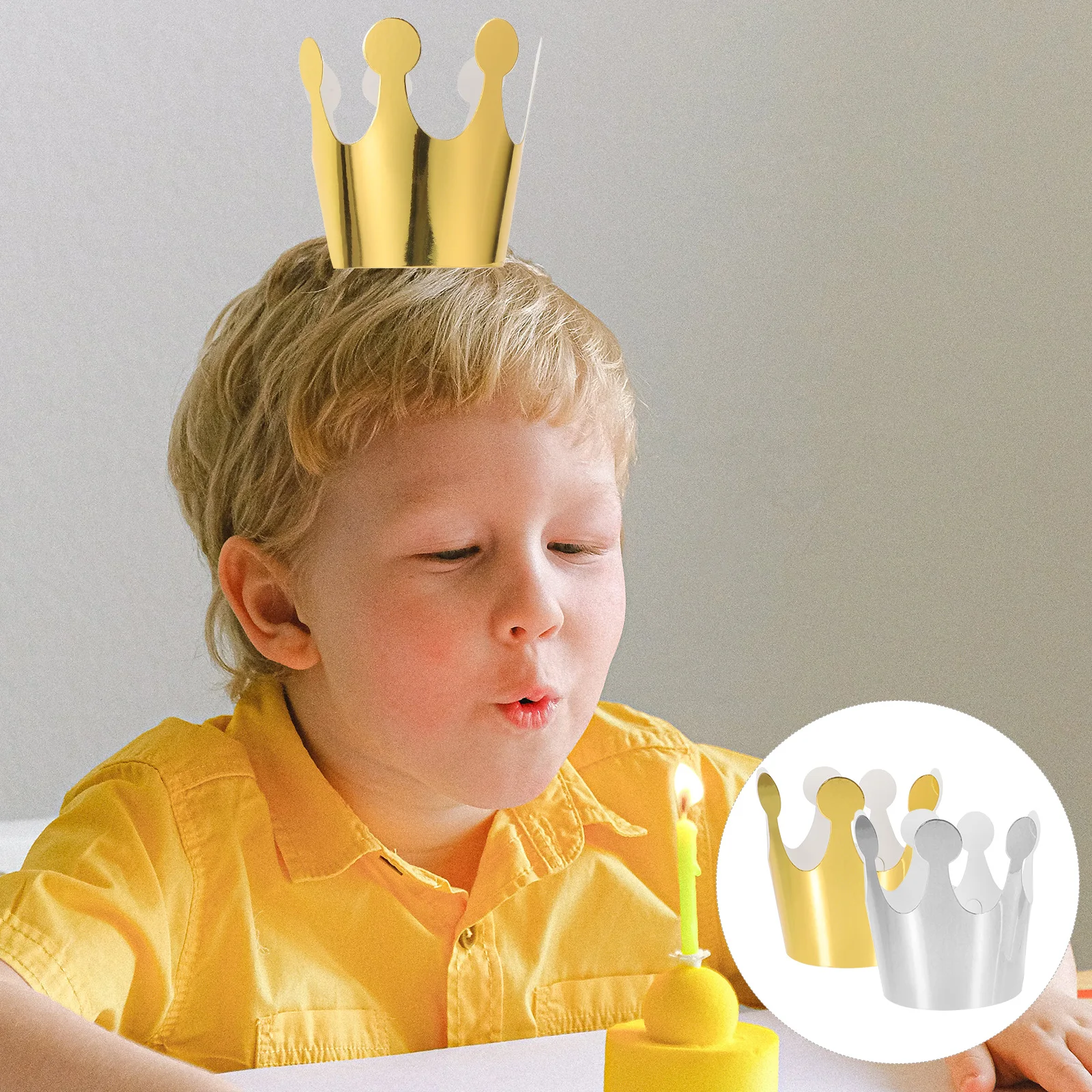 

30pcs Crown Birthday Hats Paper Supplies Headwear Kids Child Party Decorative Caps Mermaid Crowns Practical Function Universal