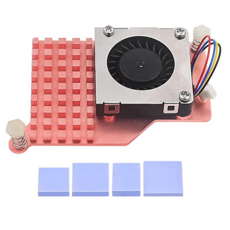 Suitable For Raspberry Pi 5 Active Cooler Full Copper Heat Sink Heat Sink Adjustable Speed Turbine PWM Fan Heat Sink