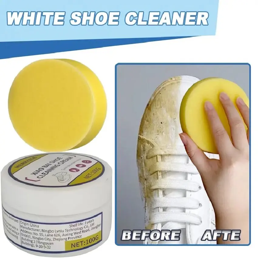 White Shoe Cleaning CreamCleaning Agent, No Wash Shoe Cleaning Cream specialized Cleaning Cream for Shoe Cleaning, Stain Removal