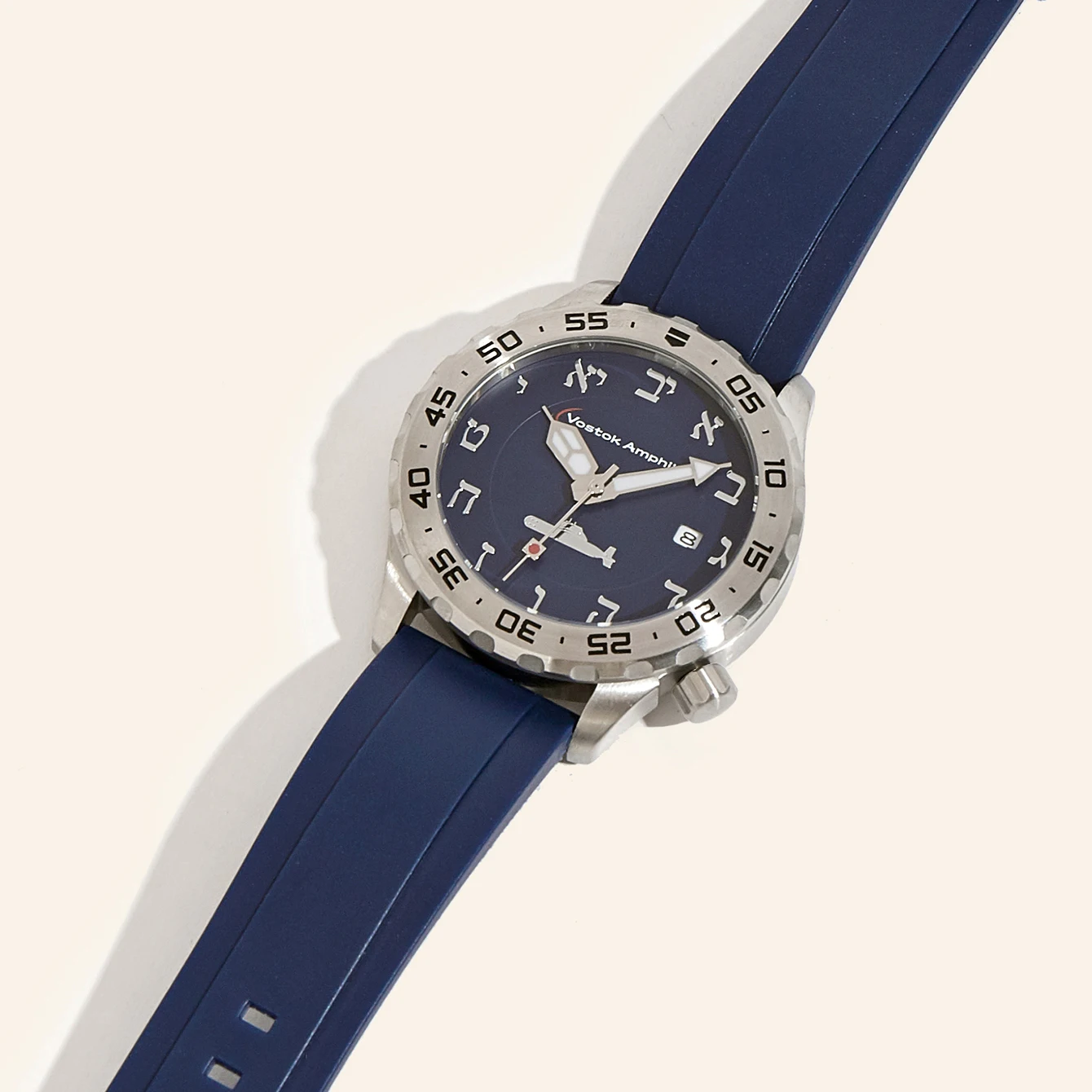 Watch Jewish Hebrew Numerals Dial Mechanical Men Waterproof Aleph-Bet Wristwatch Automatic Sub Branded Vostok Amphibia Timepiece