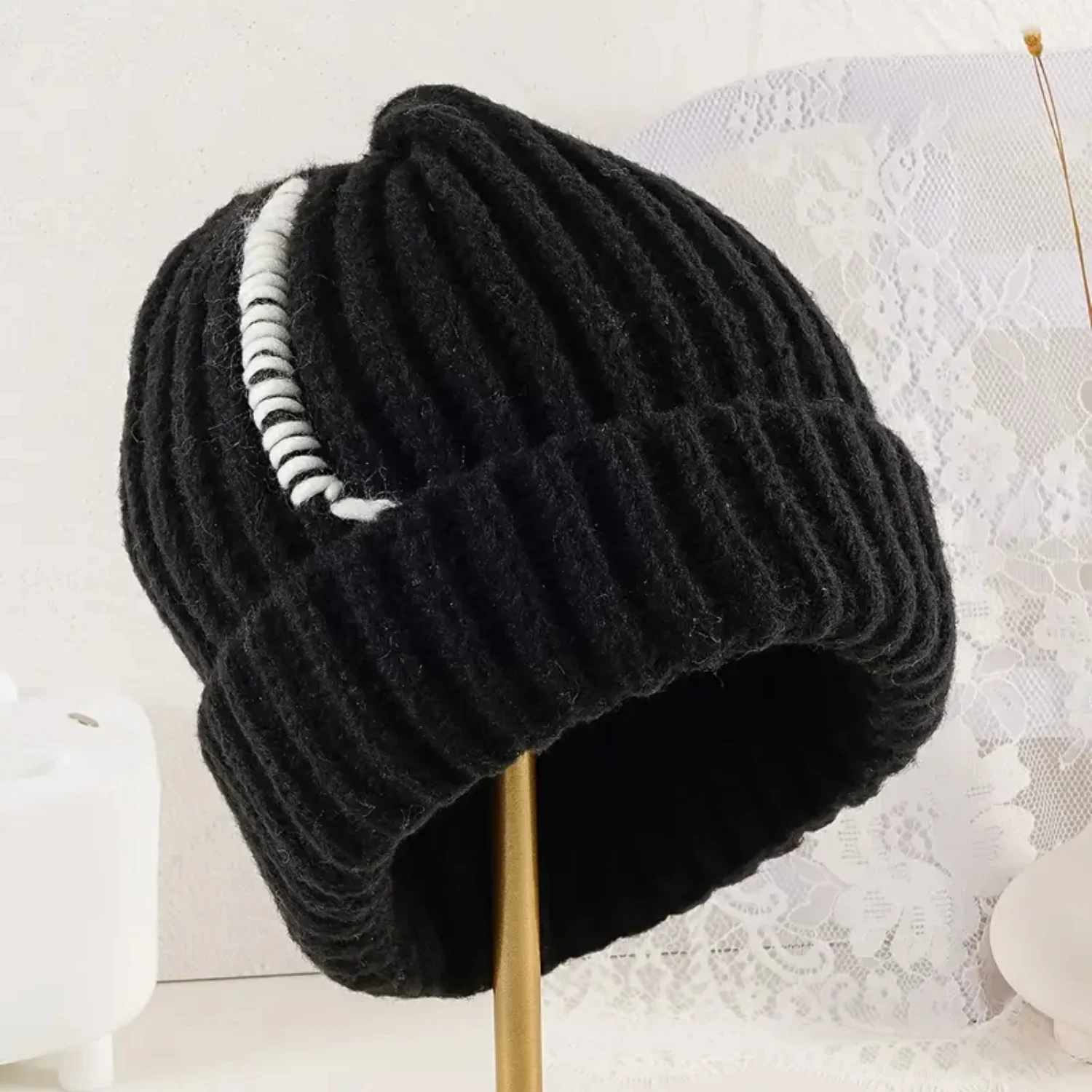 الشتاء الرجال والنساء قبعات صوف الدافئة سدادات حماية الأذن قبعات موضة قبعة صوفية محبوك قبعة التطريز قبعة صوفية قبعة الهيب هوب