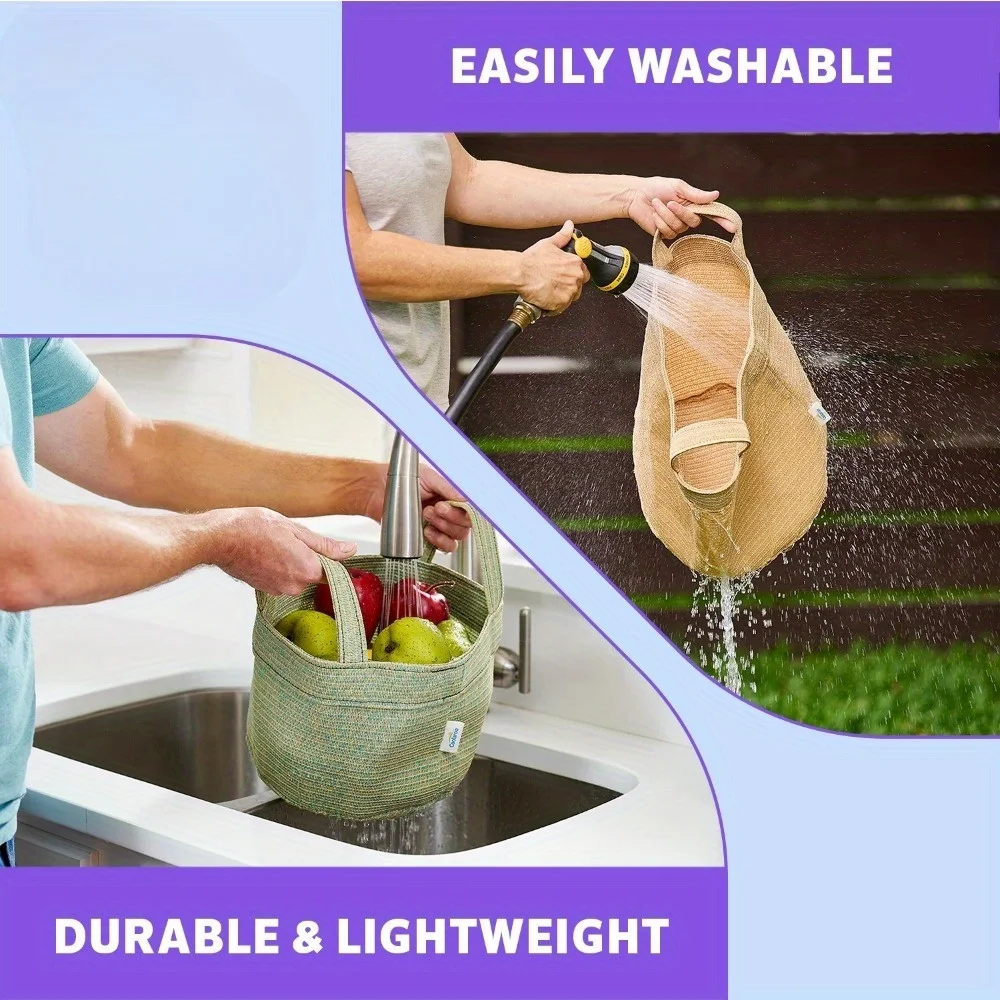 3 عبوات من صناديق التخزين الصغيرة والمتوسطة والكبيرة مع مقابض معززة، رمادي فولاذي