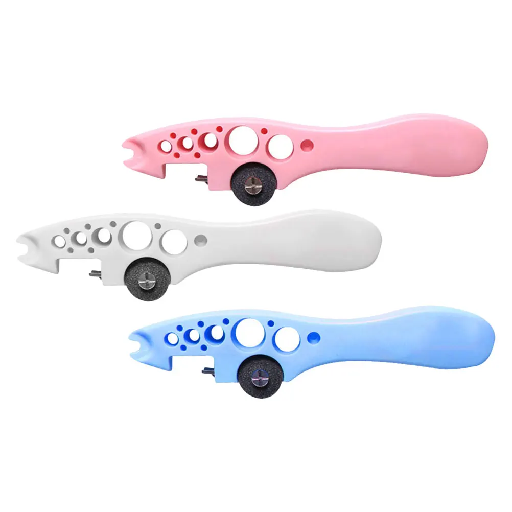 

3pcs Ampoule Opener Ergonomic Handle Reinforced Wheel Material Nurse Tool Glass Vial Starter White