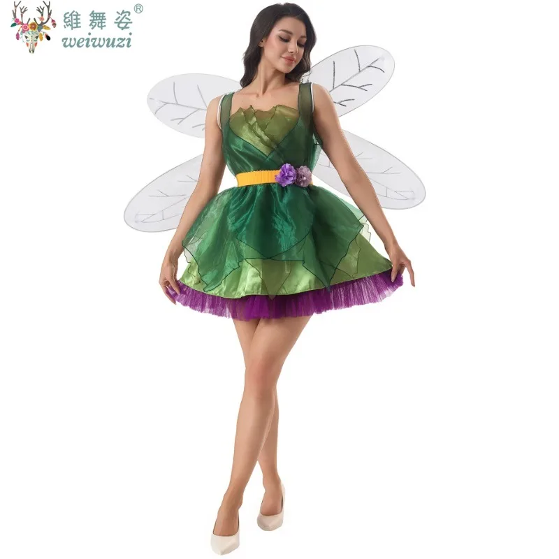 Halloween Carnival Tinker Bell Fairy Green Costume: The Ultimate Girl Fairy  Costume for Every Magic Moment