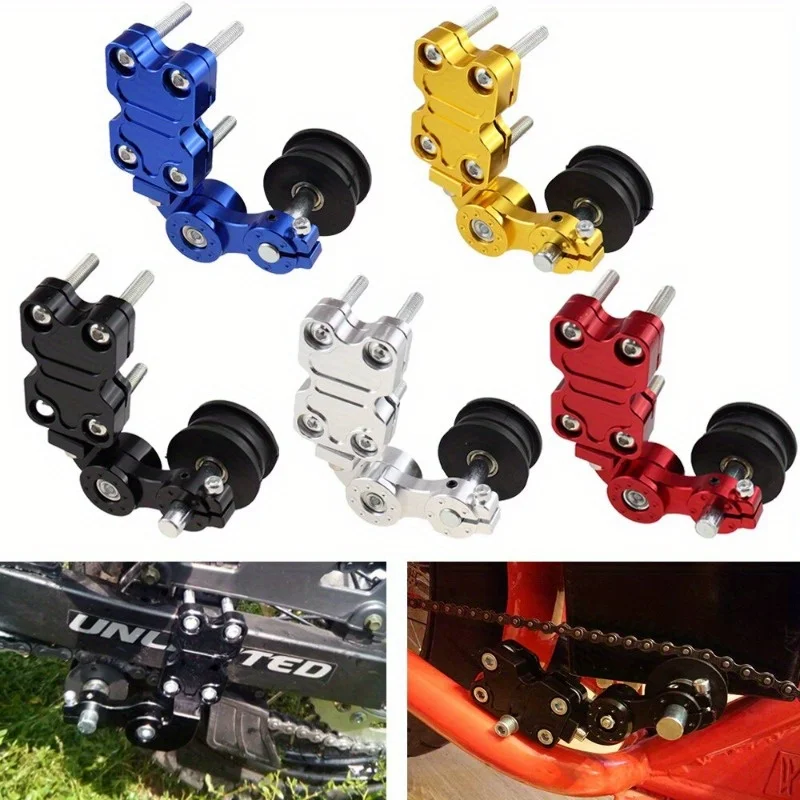 1PC Universal Multi‑Color Aluminum Alloy Chain Tensioner Adjuster Roller for Motorcycle Chopper ATV Modification Parts