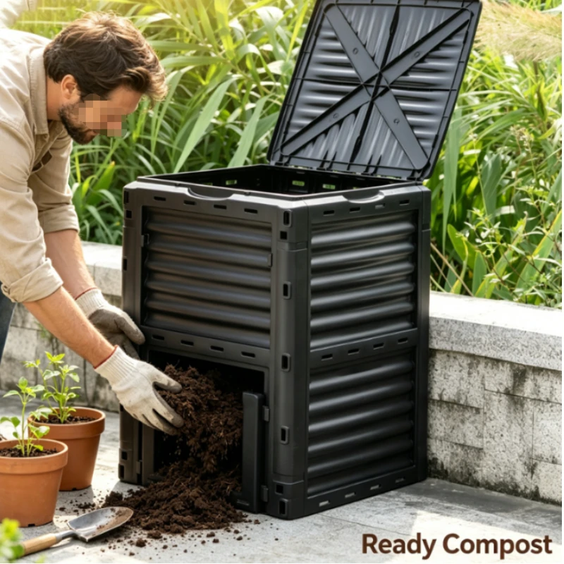 Household food waste compost buckets Gardening tools, garden nursery compost buckets Garden deciduous plastic