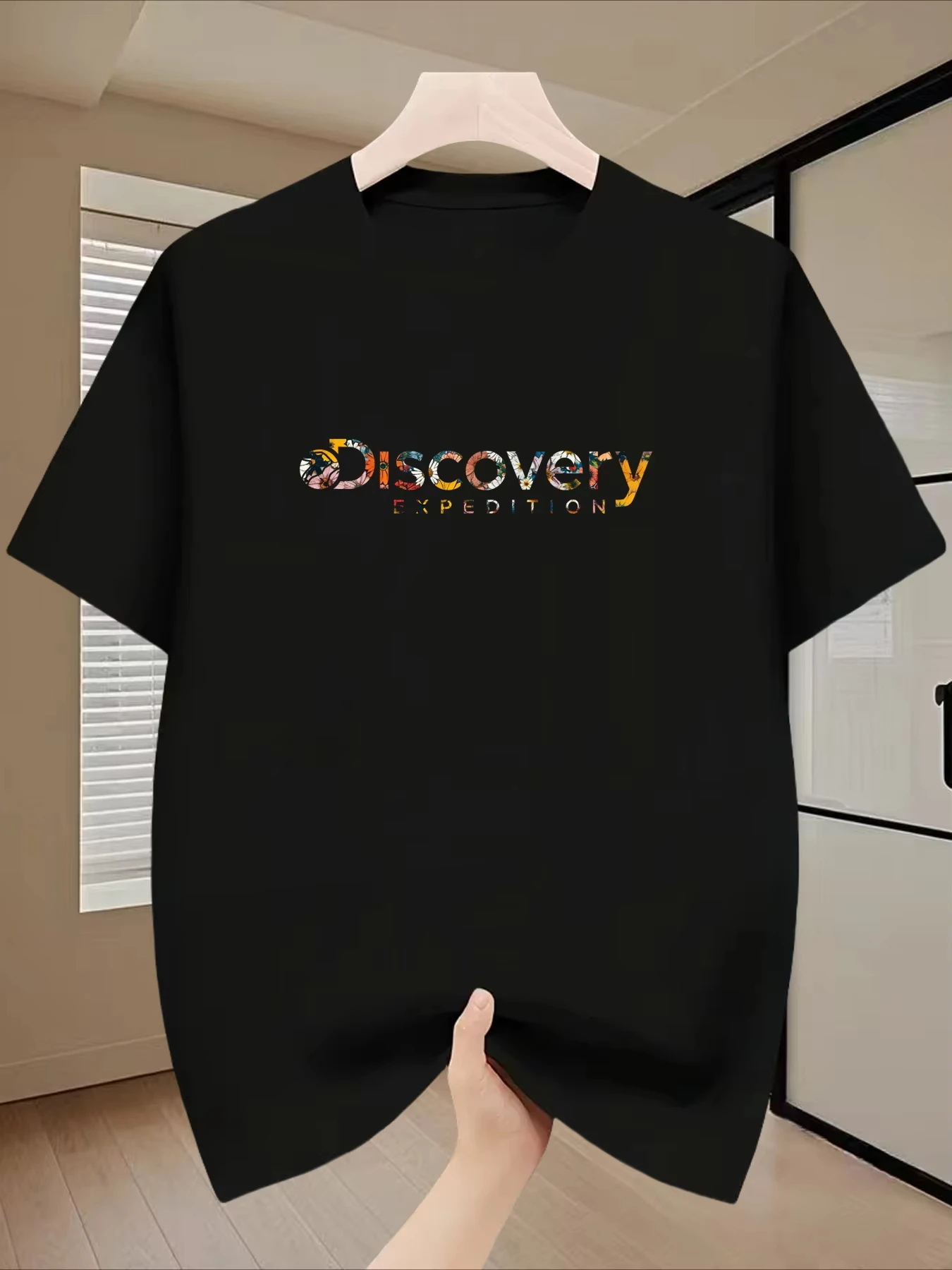 

2025 Summer Men's Athleisure Sports Monogram Graphic Print Cosy Round Neck Short Sleeve T-Shirt Top Unisex Fashion Streewear Top