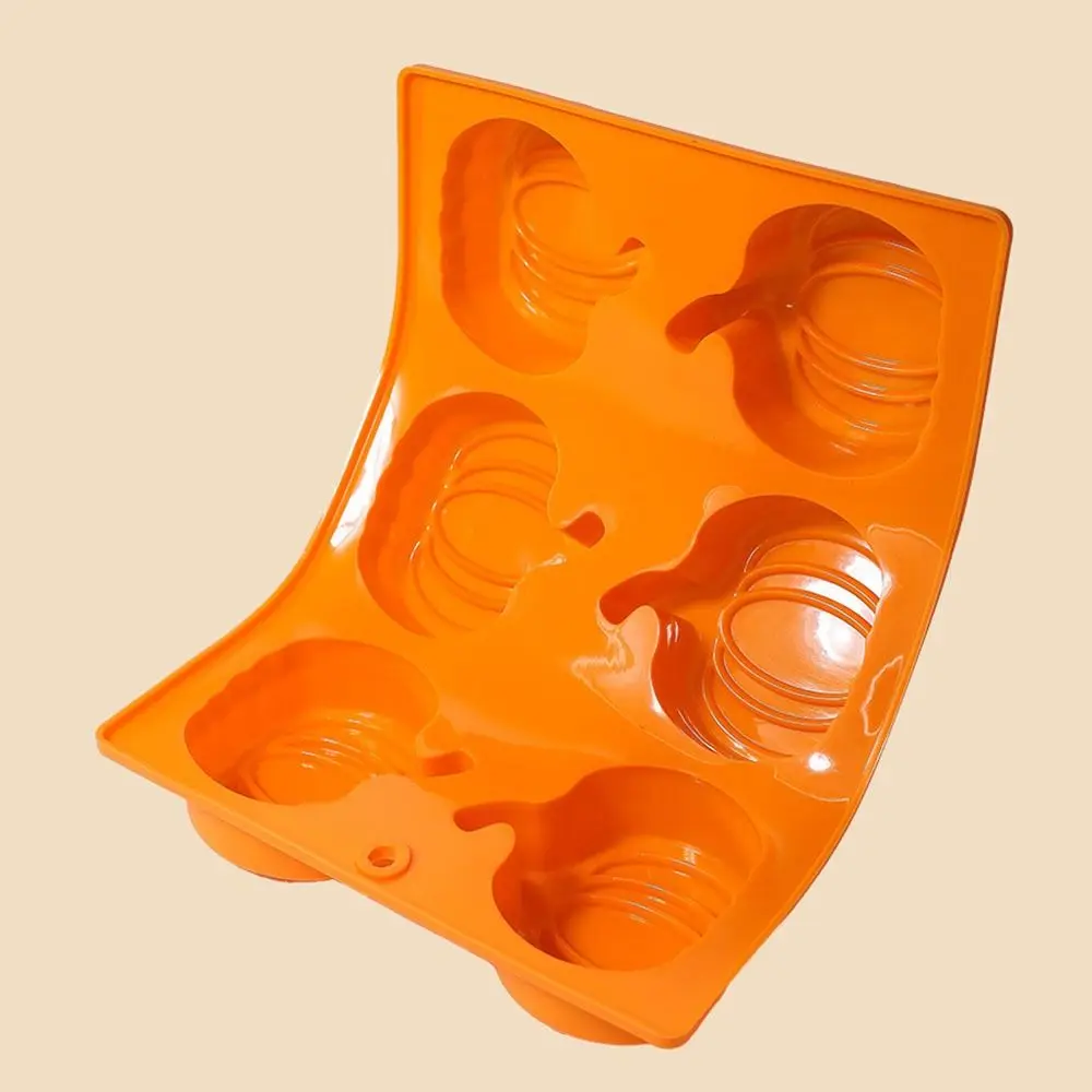 1/2Pcs 3D Halloween Cake Mold Pumpkin Shape Flexible Pumpkin Baking Mold Non-Stick Compact Silicone Baking Mold Pastry Utensil