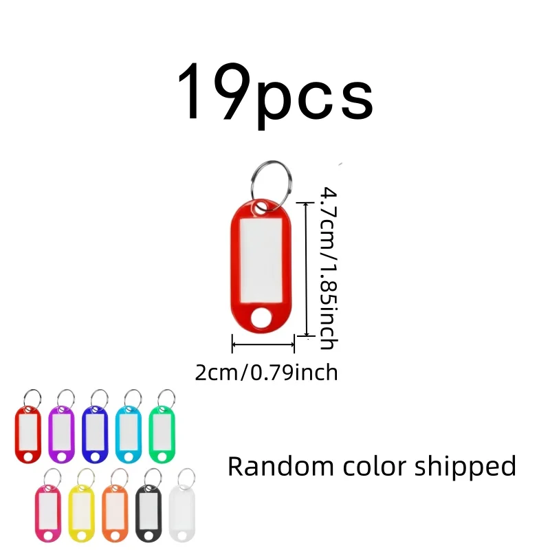 19 pcs Blank Luggage Tags, Travel Luggage ID, Random Color Assortment, Lightweight Portable, Multipurpose