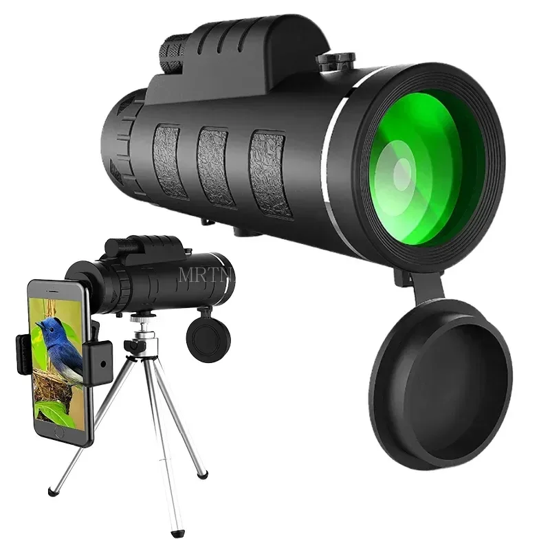 40X60 Zoom HD Professional Telescope Monocular Night Powerful Binoculars Waterproof with Smartphone Hunting Camping