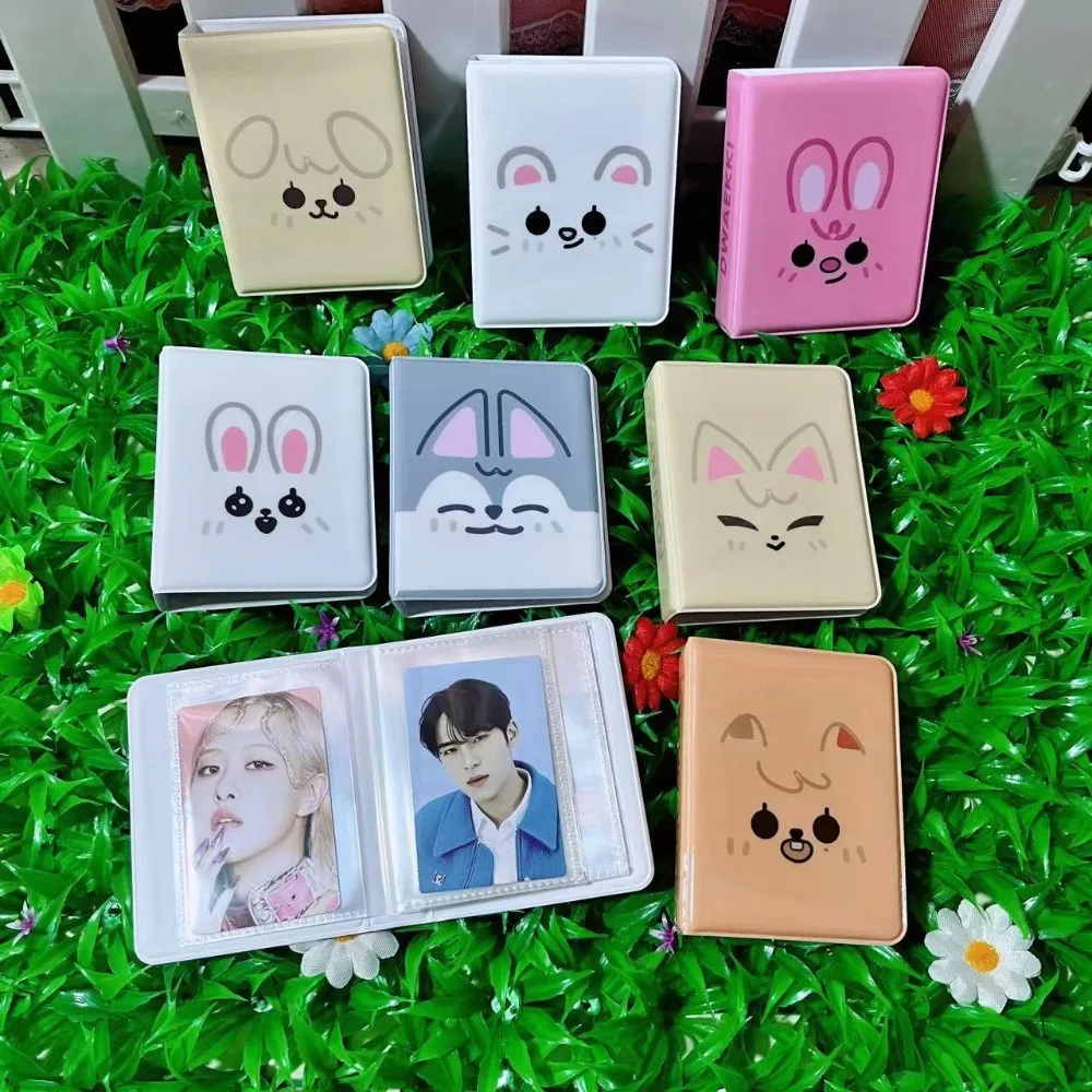 

Durable 3 Inches Storing Albums Colorful Animal Idol Small Card Storage Booklet Mini Album Card