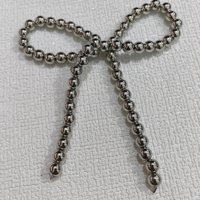 Abalorio de Bowknot de cuentas de perlas simples, decoración de zapatos, bolso creativo, funda de teléfono móvil colgante, accesorios de decoración DIY, regalos