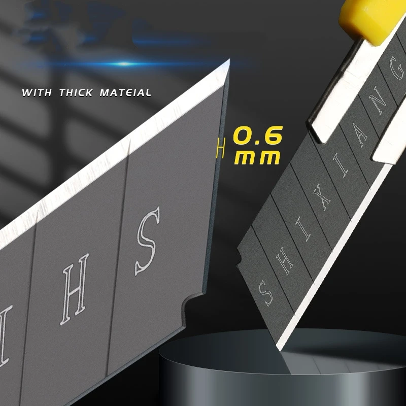 سكينة متعدّد الاستخدامات، قاطع الصناديق، تحميل ذاتي قابل للسحب مع فتحات شديدة التحمل، تغيير سريع، مقبض Tpr Pp، قطع صناديق الورق المقوى #5