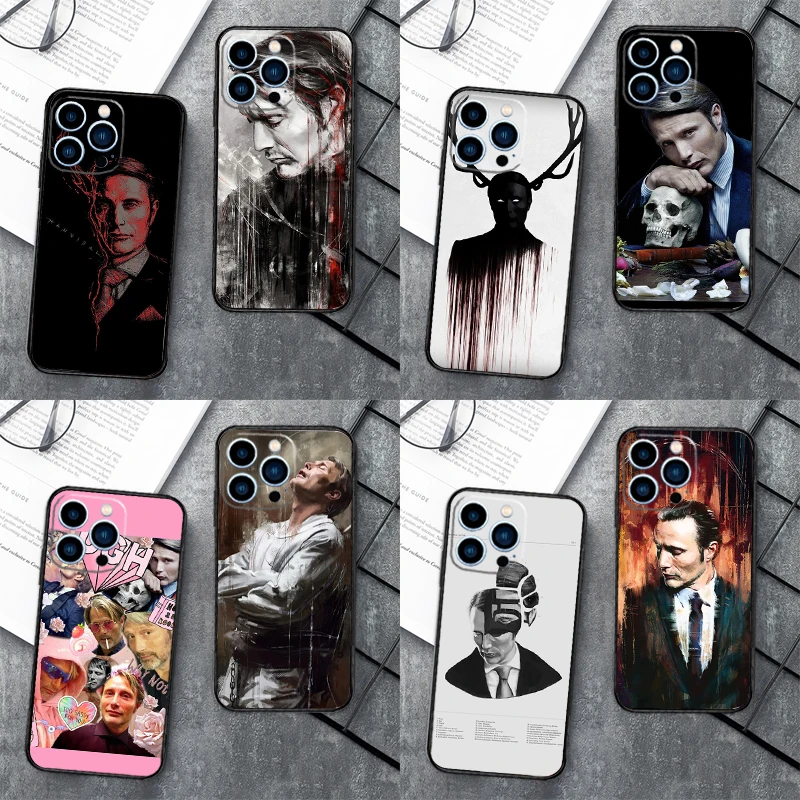 

Mads Mikkelsen Phone Case For iPhone 16 15 14 13 11 12 Pro Max 13 12 mini XR 15 16 Plus 16e Cover Coque