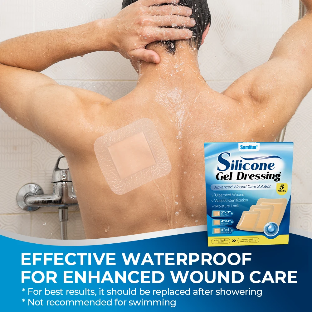 5 قطعة رغوة السيليكون خلع الملابس مقاوم للماء مضاد للجراثيم مكافحة العدوى لينة الجلد ودية Sacrum لاصق خلع الملابس المنزل الإسعافات الأولية #3