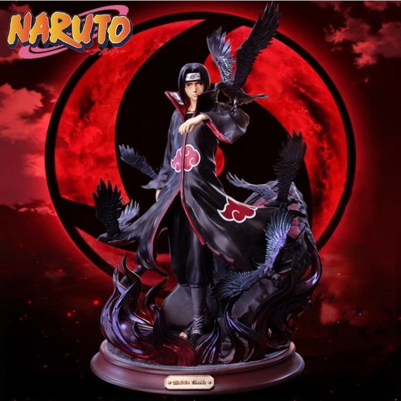 26cm Anime Baruto Akatsuki Uchiha Itachi Figure Statue Double Headed Collectible Toys  Pvc Gk Ornament Model Gifts For Children