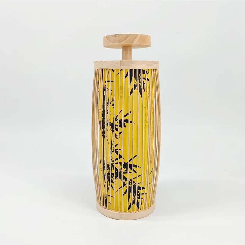 النمط الصيني الياباني المنسوجة الروطان ضوء السقف فلوش جبل الرجعية عاكس الضوء الخشبي للمنزل مطعم غرفة الشاي