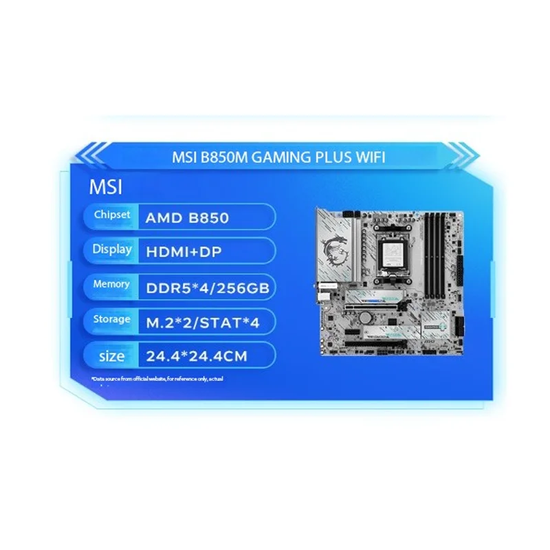 MSI B850 X670 X870E mit AMD Ryzen Motherboard CPU Kit U Kit MSI B850M GAMING PLUS WIFI R9 9950X loser Chip