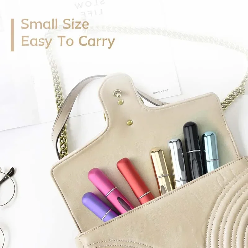 ​Mini Perfume Travel Refillable Bottles-5ml Portable Atomizer Sprayer,Empty Pump Container for Traveling and Outgoing