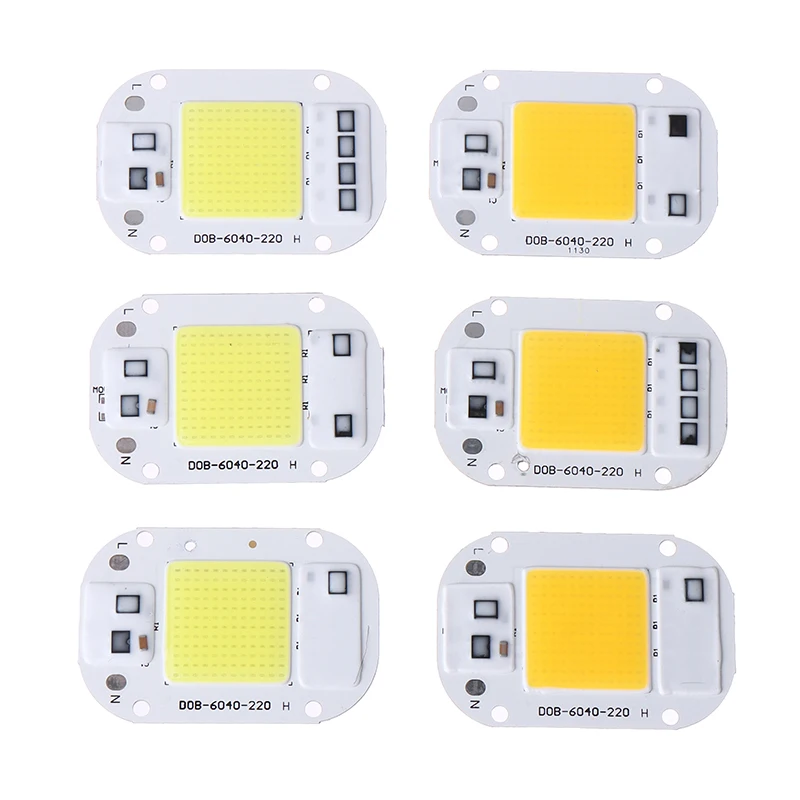 Chip LED 20W 30W 50W AC110 220V Lampada COB intelligente Perline Lampada a LED senza driver Lampada fai da te Chip esterno Luce Proiettore Faretto