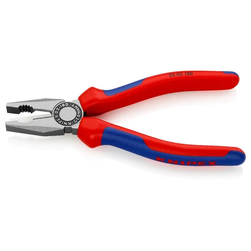 KNIPEX 03 02 180 Combination Pliers for Versatile Use 60 HRC Electrician's Tools for cutting edges for Soft and Hard Wire