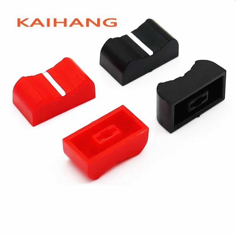 10PCS 17X9X7MM Plastic Mixer Control Sound Table Balance Fader Cap Straight Sliding Potentiometer Push Cap for V8 Sound Card