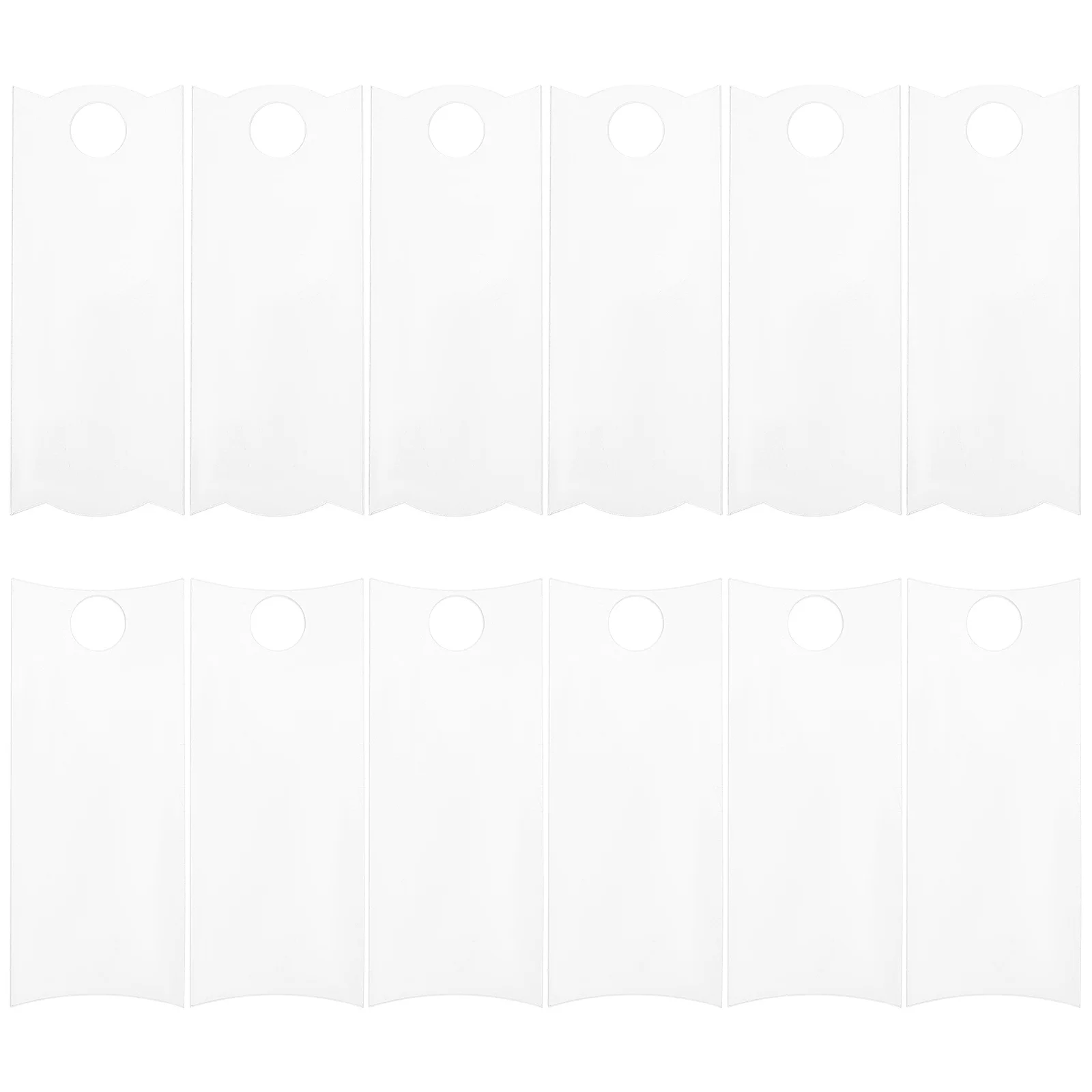 

12Pcs Sublimation Acrylic Name Tag Blanks DIY Custom Name Plates Convenient for Tumbler Cup Decoration Sublimation Blanks