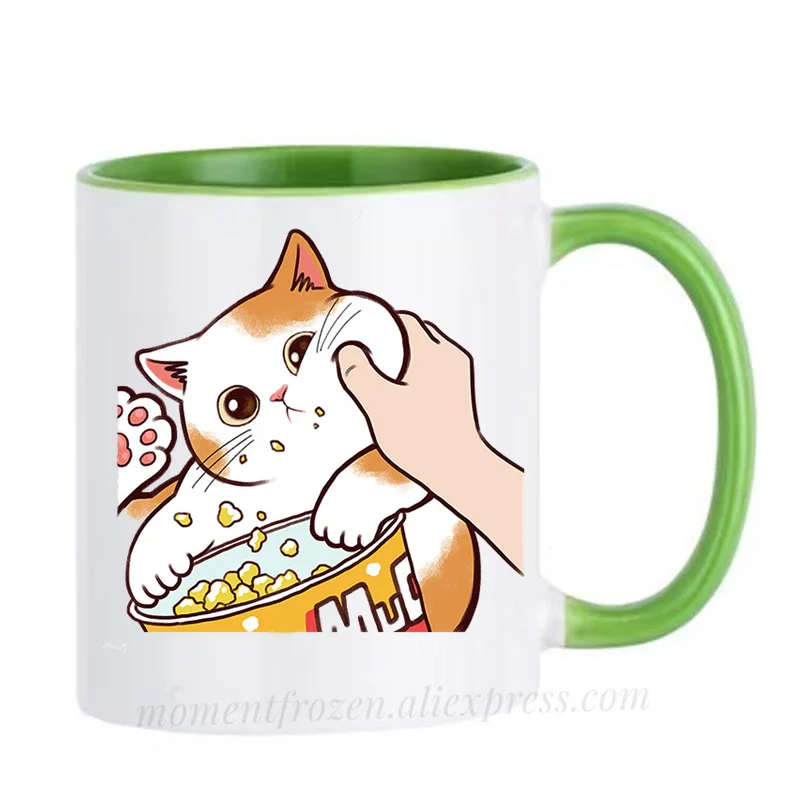 Cat Mugs Kitty Milk Cup Kitten Tableware Mom Drinkware Dad Coffee Mokken Coffeeware Household Kitchen Home Decal Tea Art Teaware