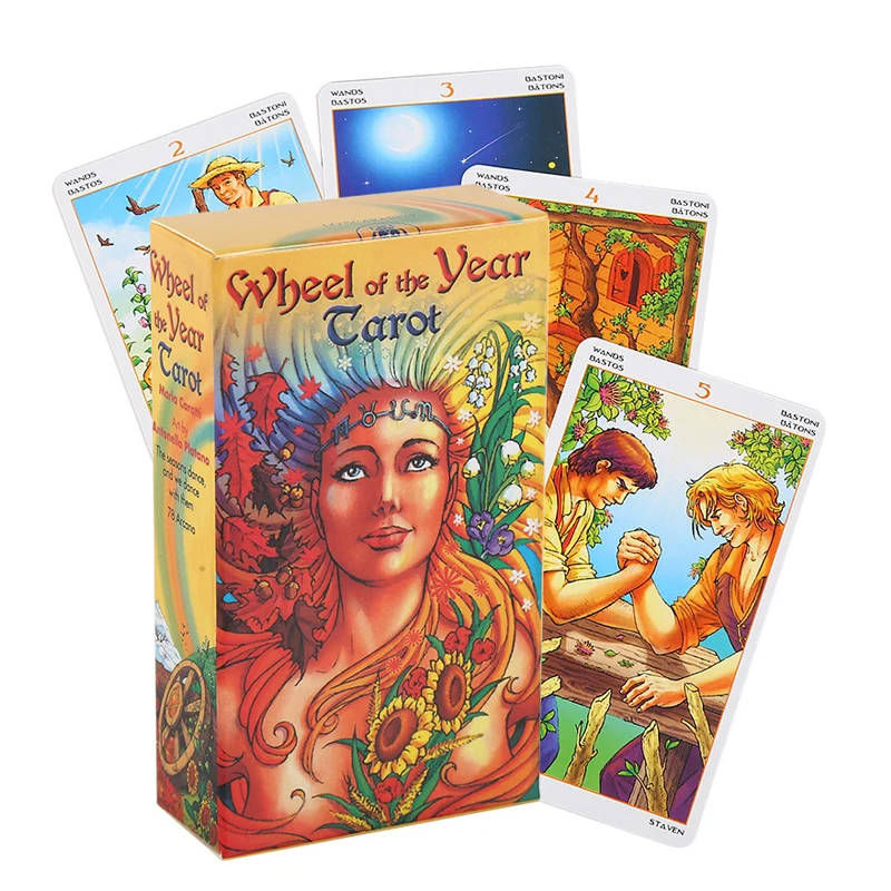 Wheel Of The Year Tarot Cards Deck According To Seasonal Guidelines Divination Oracle Cards Family Leisure Table Games Adults To