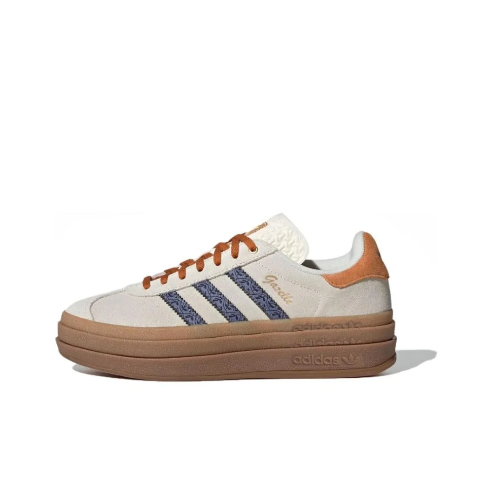 Adidas Originals GAZELLE BOLD Skateboard Shoes Women's Low Top Beige Brown JQ0955
