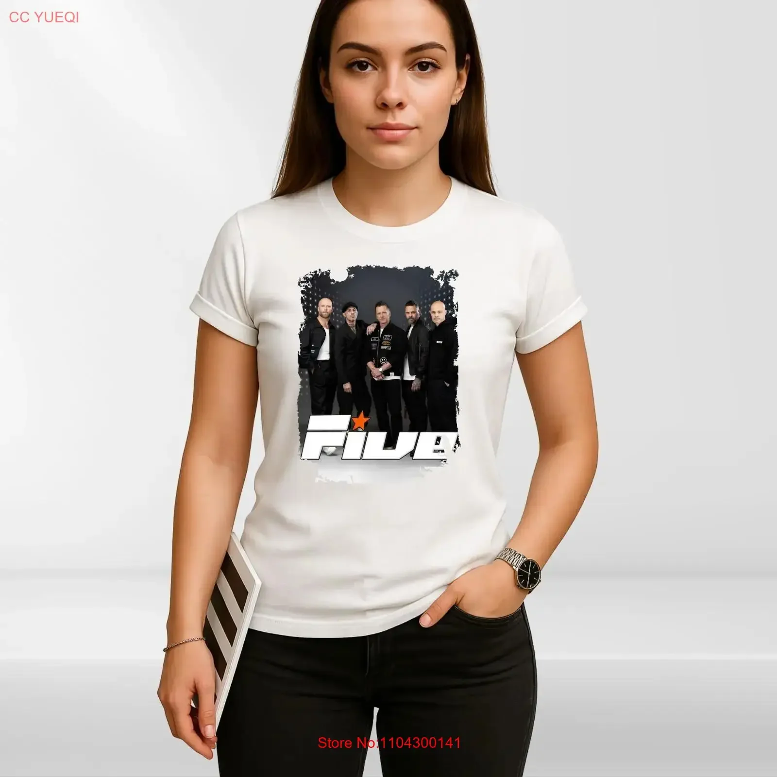 Five Band Concert T Shirt Keep On Moving 2025 Tour Retro Pop Top long or short sleeves vintage Washed fashion Casual Breathable