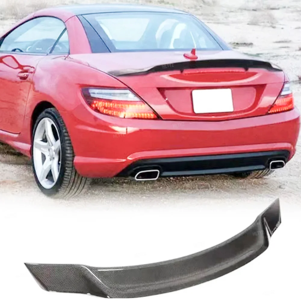 

trunk lid rear wing high-quality carbon fiber automotive parts For 2011-2016 Mercedes Benz SLK SLC R172 R style spoiler