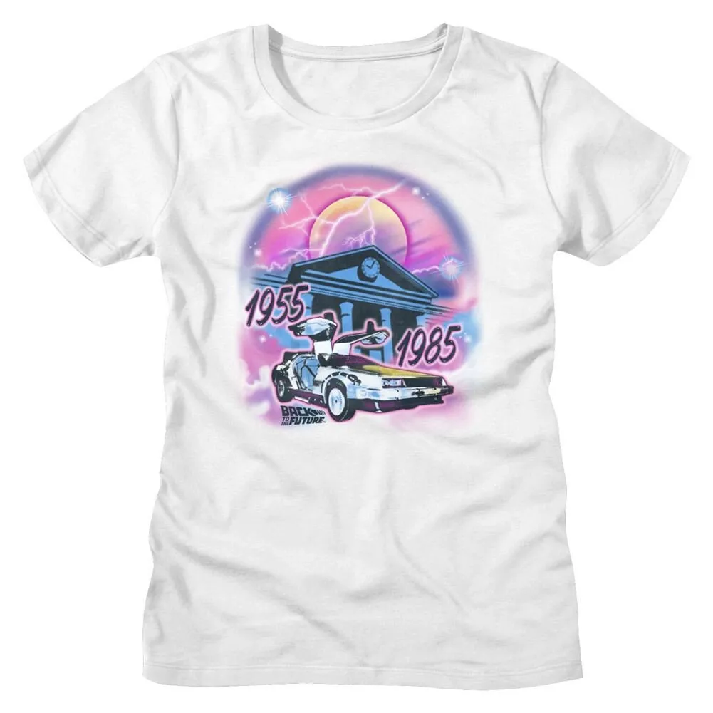 Back To The Future Airbrush White Women'S T Shirt