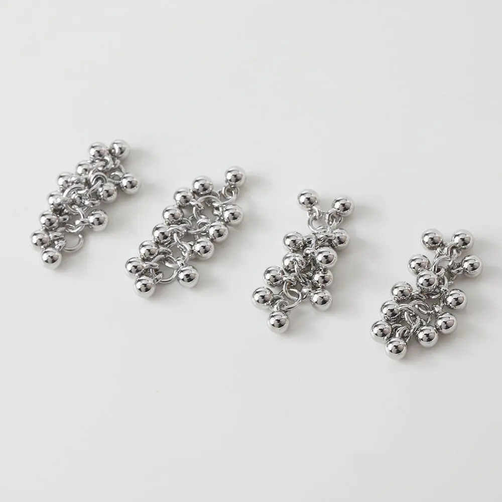 2PCS Design Grape Bunch Shape Pendant Charms for Jewelry Making Supplies Eardrop DIY Hand Made Alloy Accessories