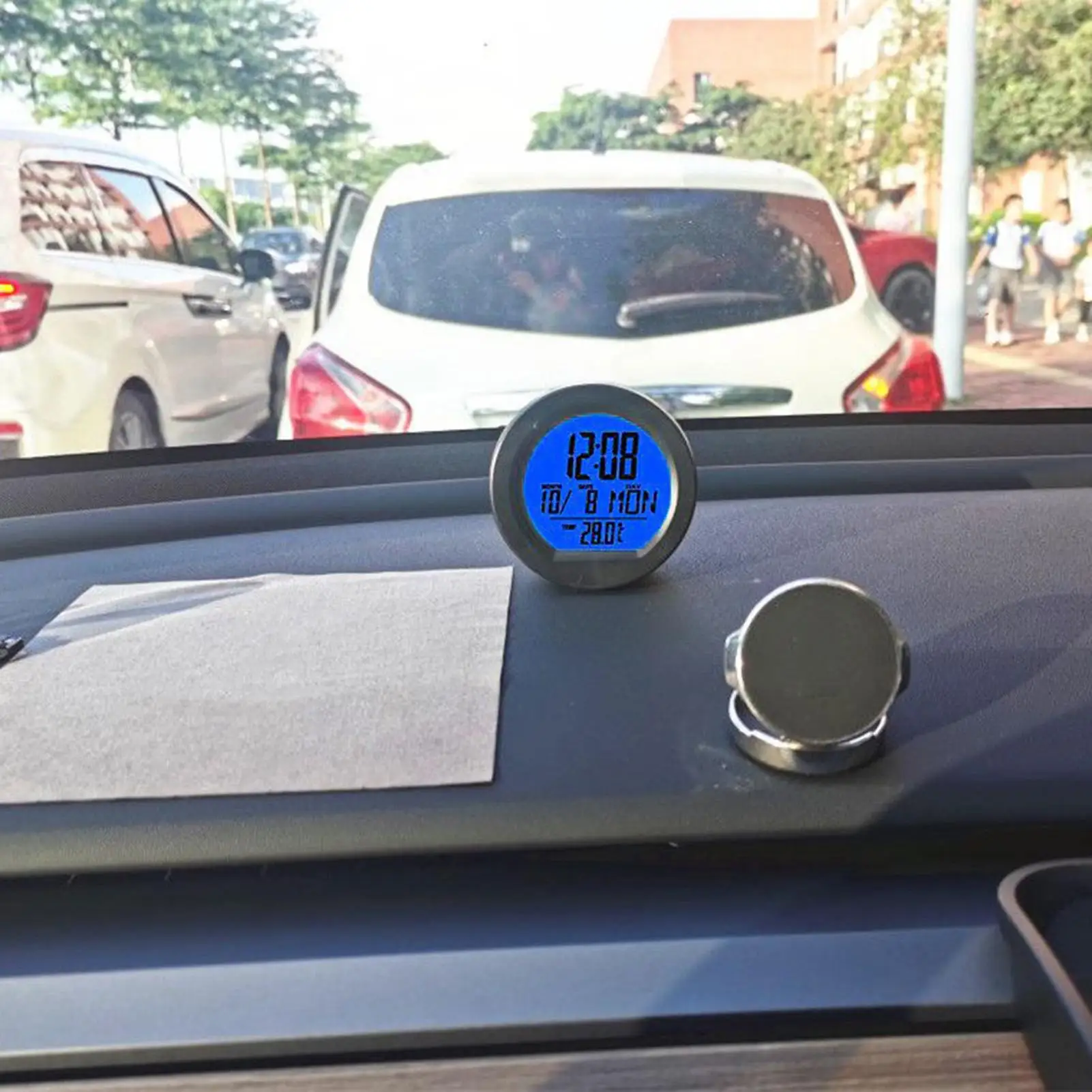 Reloj Digital pequeño con calendario Digital Solar para tablero, calendario Interior LED para aula, mesa de viaje, mesita de noche, nevera, RV